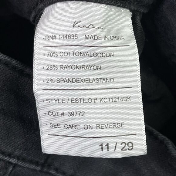 Kancan Jeans Women’s 29X27 Black Ankle Skinny Mid-Rise Stretch Denim Preppy - Picture 5 of 11